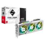 ASRock Radeon RX 9070 XT Steel Legend White 16GB GDDR6 Graphics Card